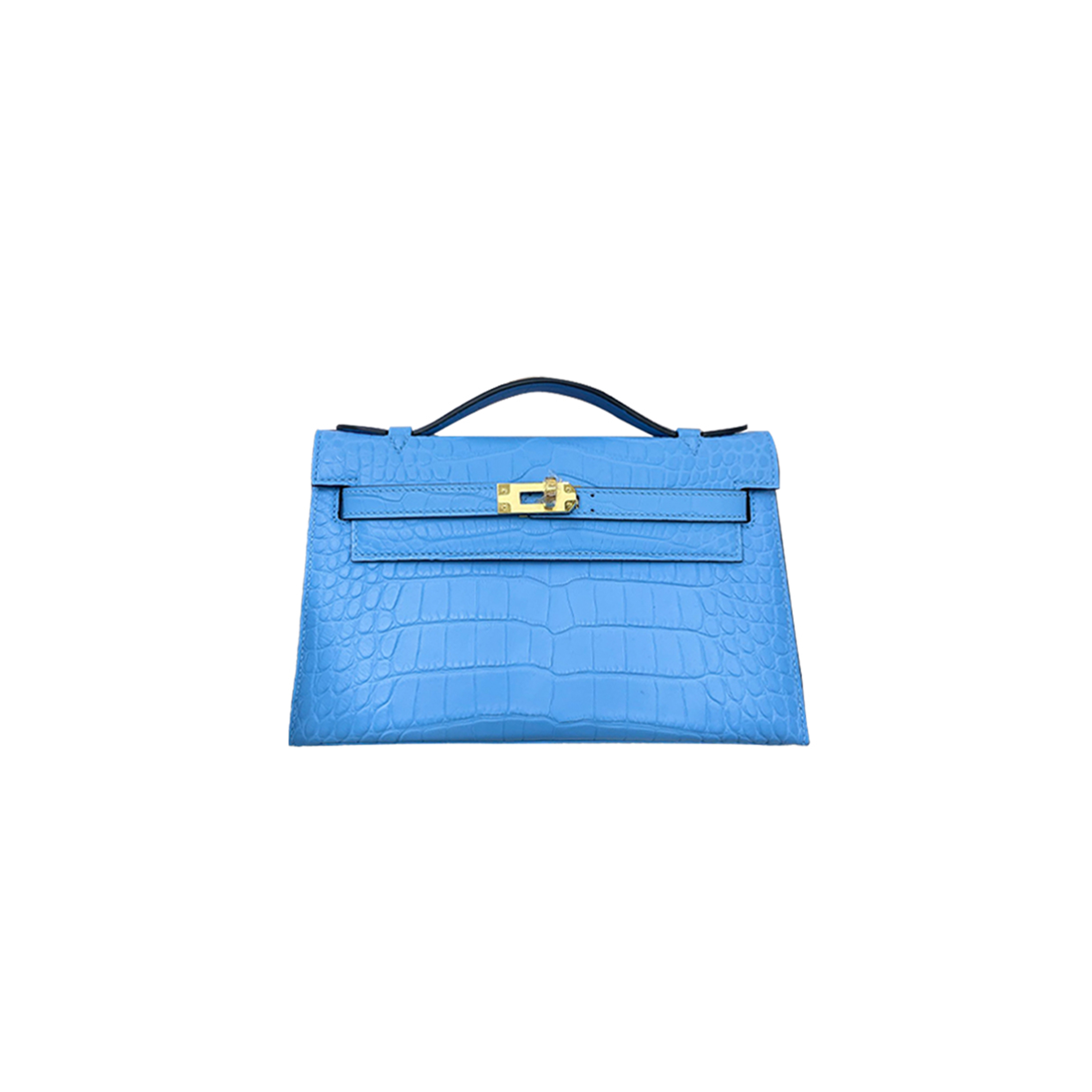 H**mes master kelly 22 pochette matte crocodile leather (22*14*7cm)